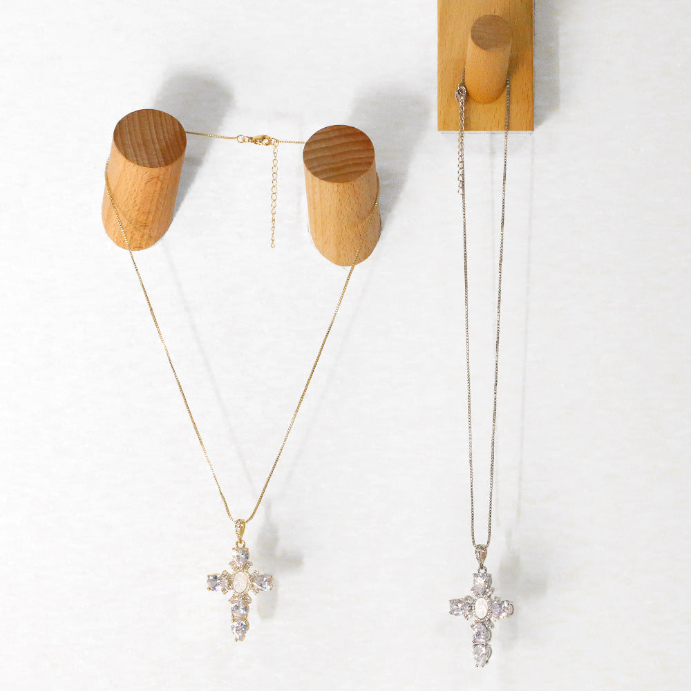 Wholesale Virgin Mary Cross Pendant Necklaces